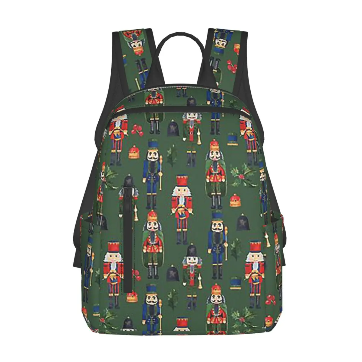 

Christmas Nutcrackers Stars Ballerina Violin Backpack Daypack Large Capacity Boys Girls BookBag School Bag Shoulder Bags