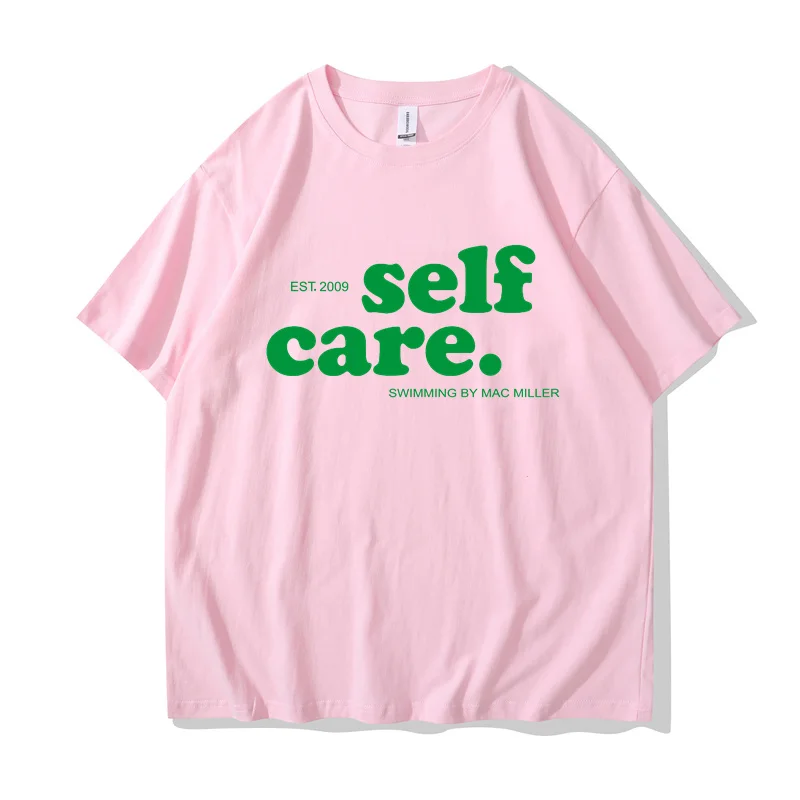 Macc Miller Self Care T-shirts Heavy Mental Casual Men Tee-shirt Short Sleeve Summer Spring Tshirts Hip Hop Streetwear Clothes