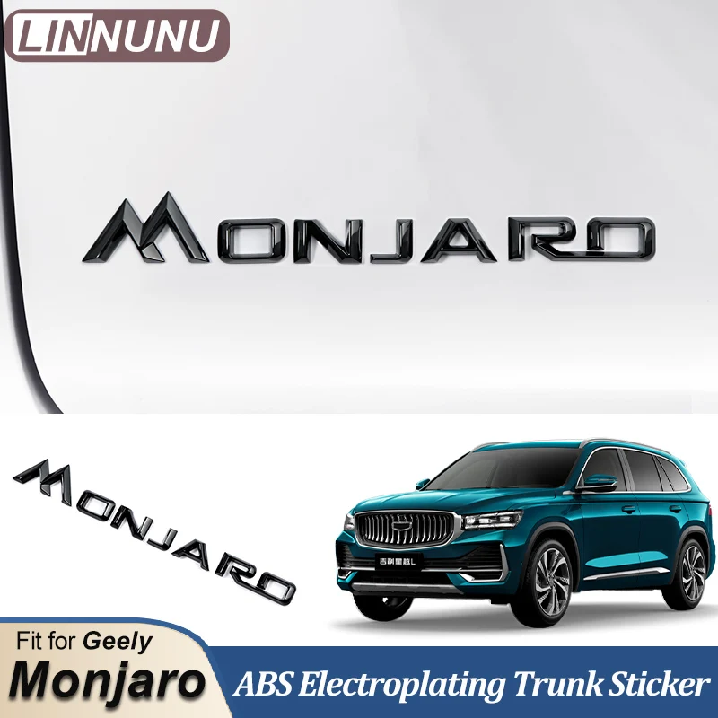 LINNUNU 3D ABS Car Rear Trunk Badge Stickers For Geely Monjaro Manjaro Xingyue L Letters Emblem Decal Logo Exterior Accessories