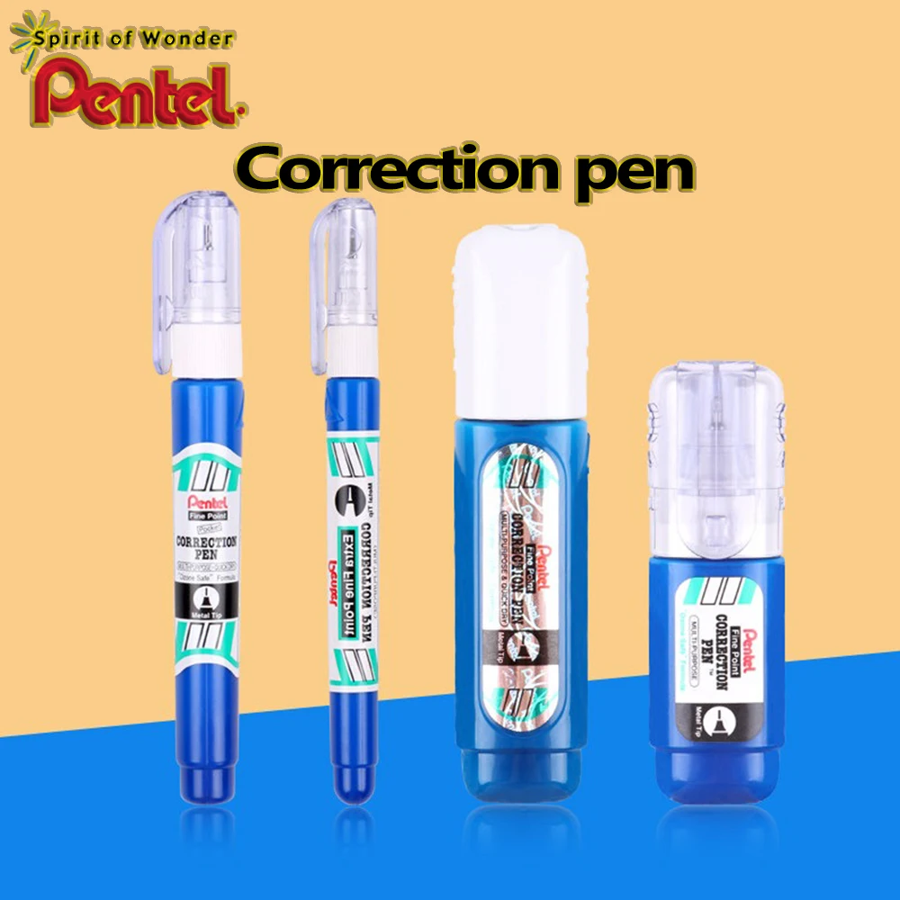 1PC Japan Pentel Correction Pen Quick Drying White Highlighter Pen Non Marking Correction Fluid Back To School Stationery