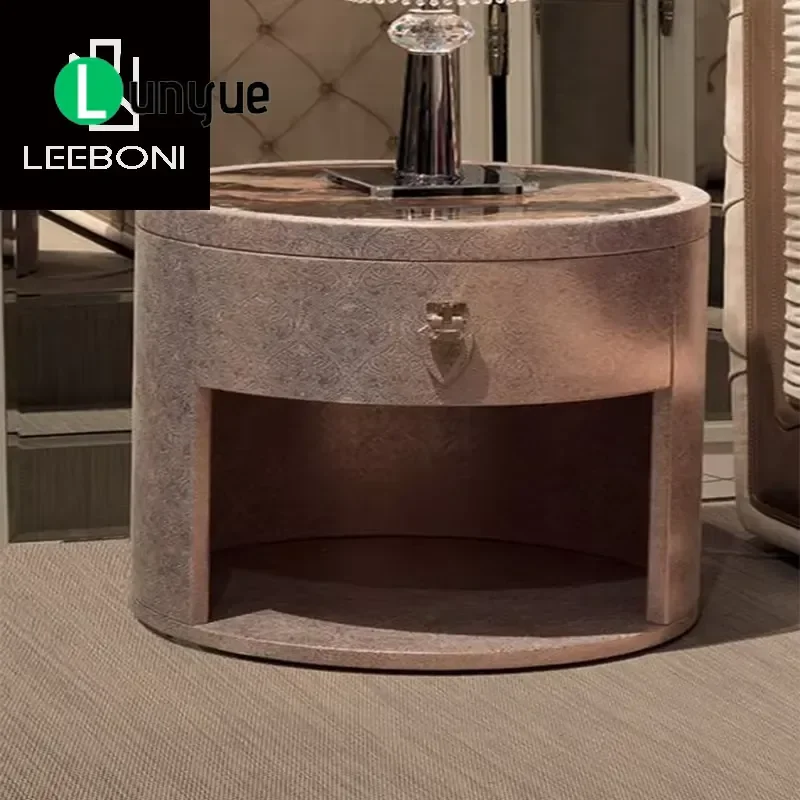Modern Luxury Classic Custom Bedside Table High End Bedroom Furniture Nightstand Elegant Design Durable Storage Home Decor