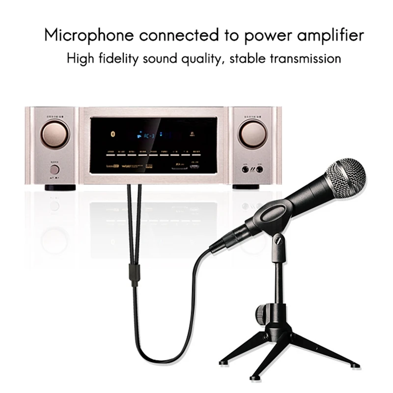 5 Core Head To 2X3 Core Double Male Audio Conversion Line XLR Microphone Audio Line 0.5 Meters