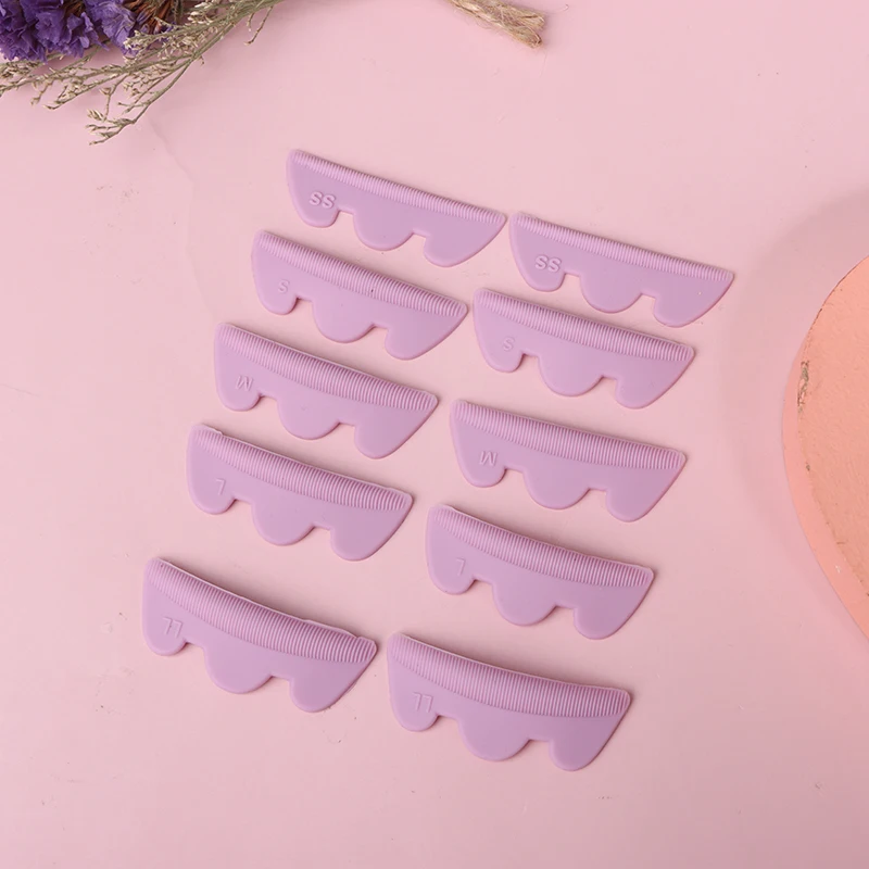 Coussinets de protection pour faux cils, 5 paires/boîte, en silicone coloré, accessoires pour recourbe-cils, outil d'extension