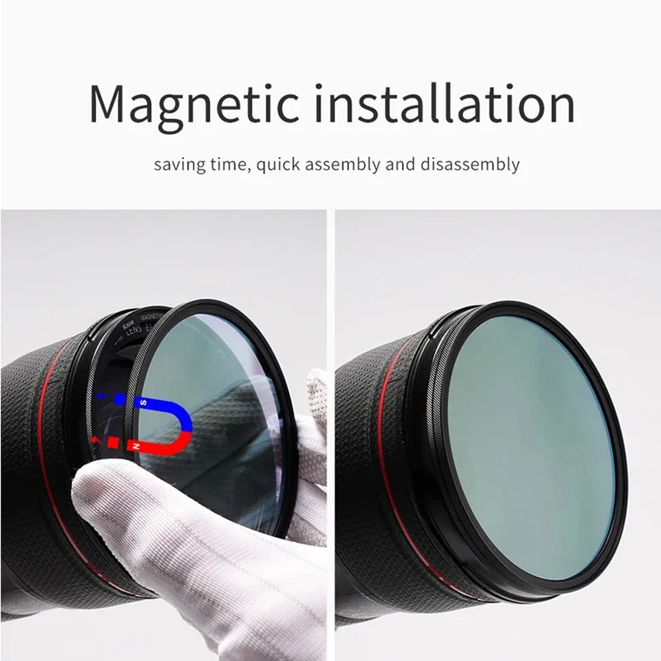 Kase Wolverine Magnetic 67mm 72mm 77mm 82mm Anti-Laser Protection Lens Filter & Adapter Tempered Optical Glass Light Pollution