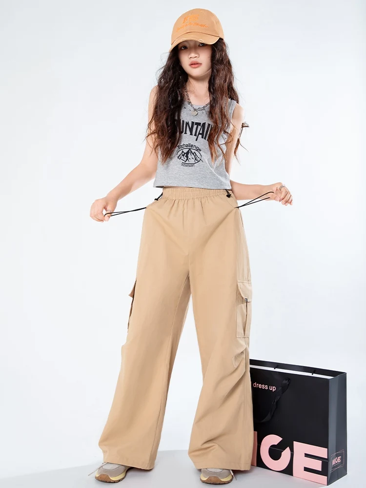Calças de carga hip hop dança jazz roupas crianças desempenho traje meninas calças dança rua prática wear dql11108