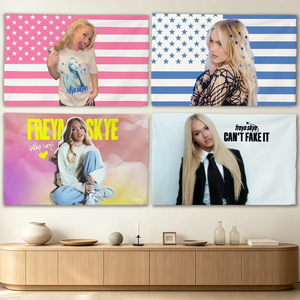 Singer F-Freya S-Skye flag Advertising Banner for Camping Decoration Outdoor & Garage Wall Hanging Decorations