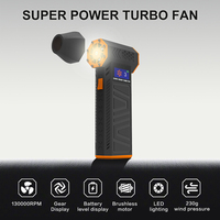 Mini Turbo Violent Fan X3 130000RPM Turbofan Brushless Motor 52M/S Electric Power Display High Speed Duster Gun Cleaning Tool