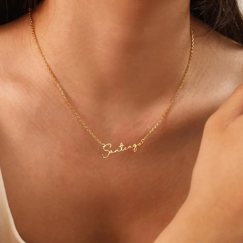 Collier personnalisé minimaliste avec nom, bijoux en acier inoxydable personnalisés avec nom, bijoux simples avec lettres personnalisées, cadeau pour demoiselle d'honneur