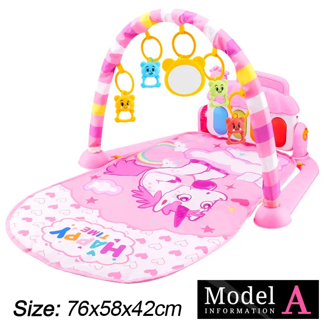Baby Fitness Stand Muziek Spelen Gym Activiteit Speelgoed Pasgeboren Piano Kruipende Deken Pedaal Game Pad Vroeg Onderwijs 0-36 Maanden Geschenken