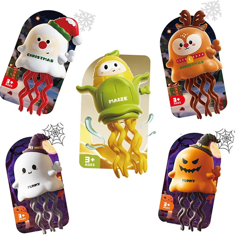 

Magical Mini Dance Ghost Toy Twist Corn Clockwork Slide Creative Stress Relief Pet Interactive Gift for Halloween Christmas