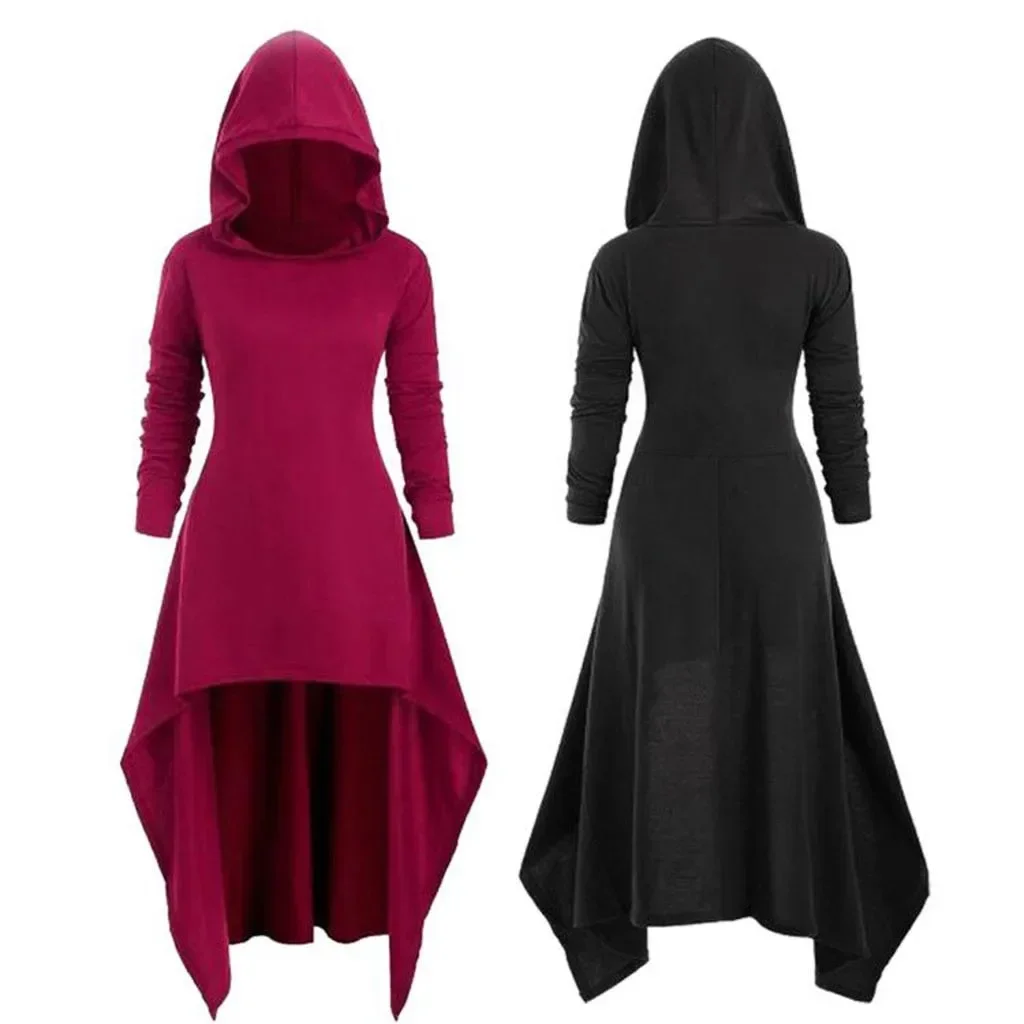 Fashion Gothic Clothing Women Tops Women\'s Steampunk Coat Hooded Long Trench Coat coats for women