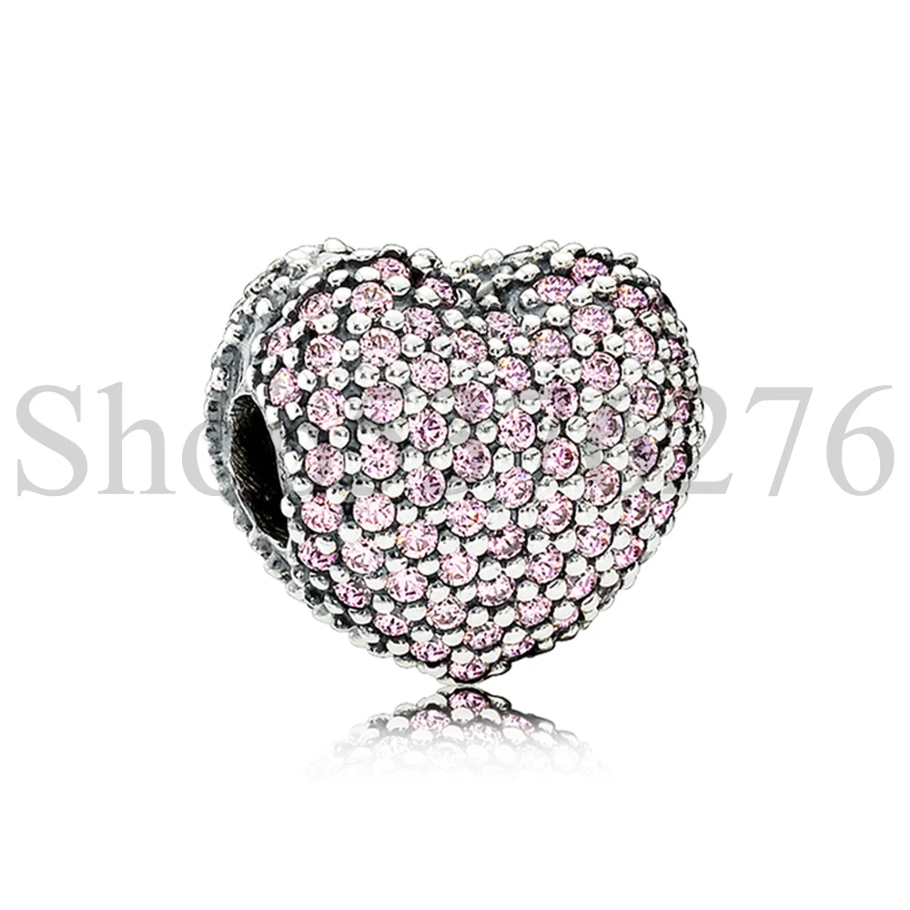 

Серебряная бусина 925, устойчивая открытая мое сердце, любимая ромашка, зажим с вишневым цветком, подвеска для модных женщин, браслет, подарок, ювелирные изделия своими руками