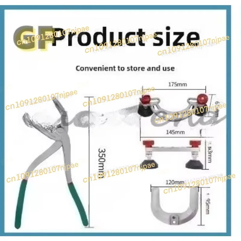 Kit di riparazione ammaccature per auto senza vernice Pinze a crimpare per bordi ammaccature per carrozzeria Impugnatura antiscivolo Kit di strumenti di riparazione per bordi parafango con morsa a crimpare in metallo portatile L