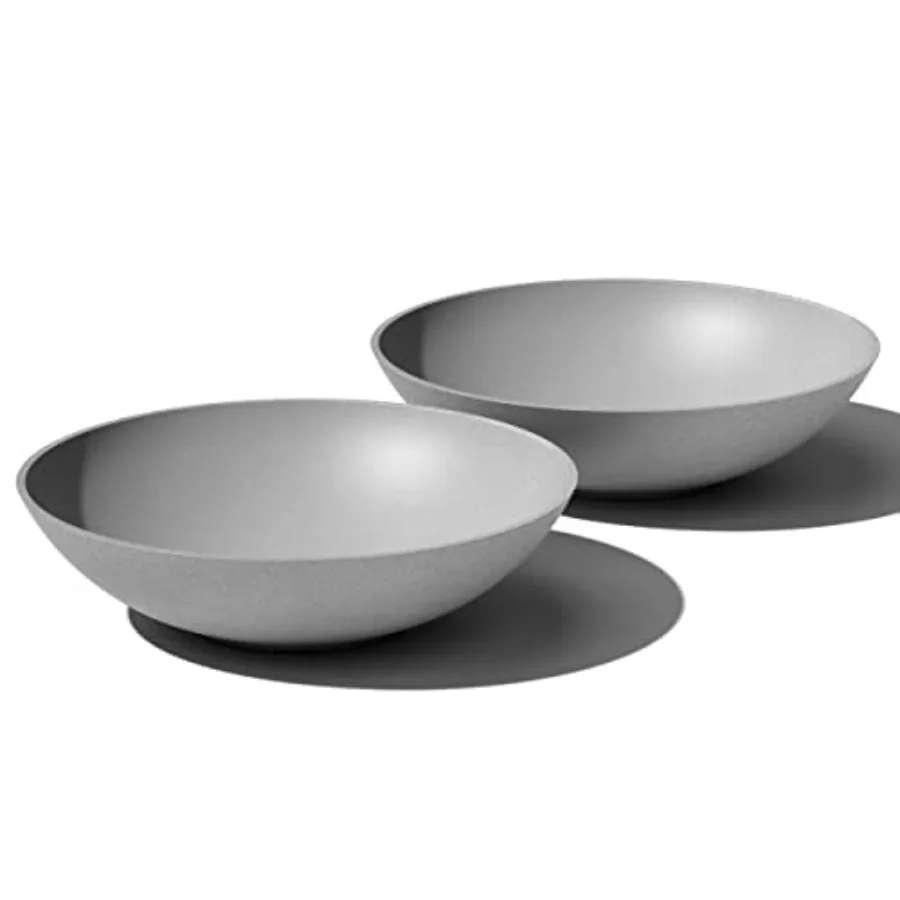 

Mason Series Lane Bowl Planter: Large Round Tabletop/Garden Planter for Indoor or Outdoor Use Plastic Concrete Material Gray Mo