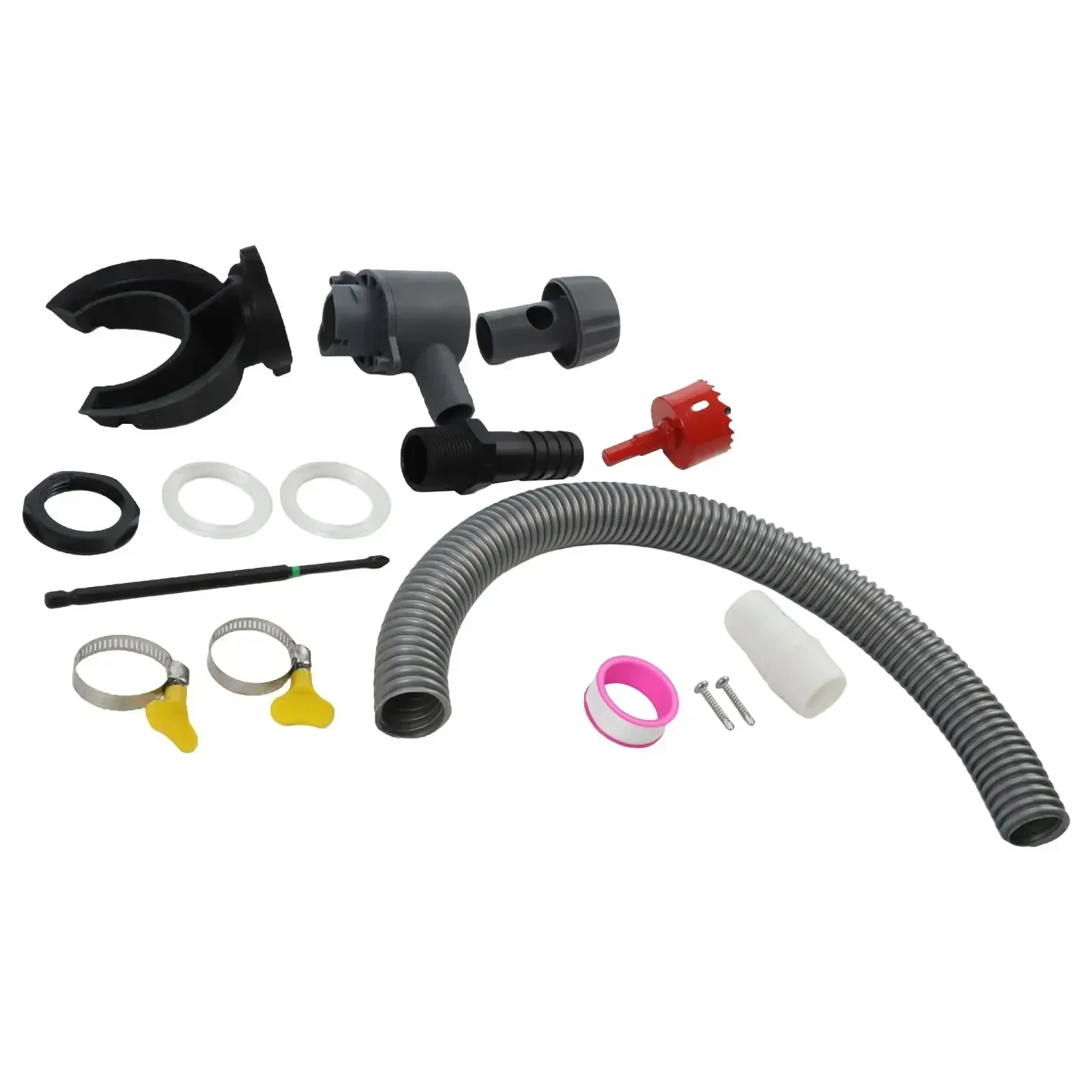 

Garden Rainwater Downpipe Kit Rainwater Harvesting 12 Pieces Versatile Garden Water Collector Space-saving Design