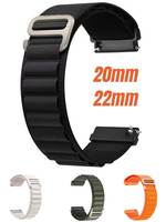 20mm 22mm Strap for Samsung Galaxy Watch 4 5 6 7 Classic Gear S3 Active 2 Nylon loop correa Bracelet Amazfit GTS 2 3 4 mini Band