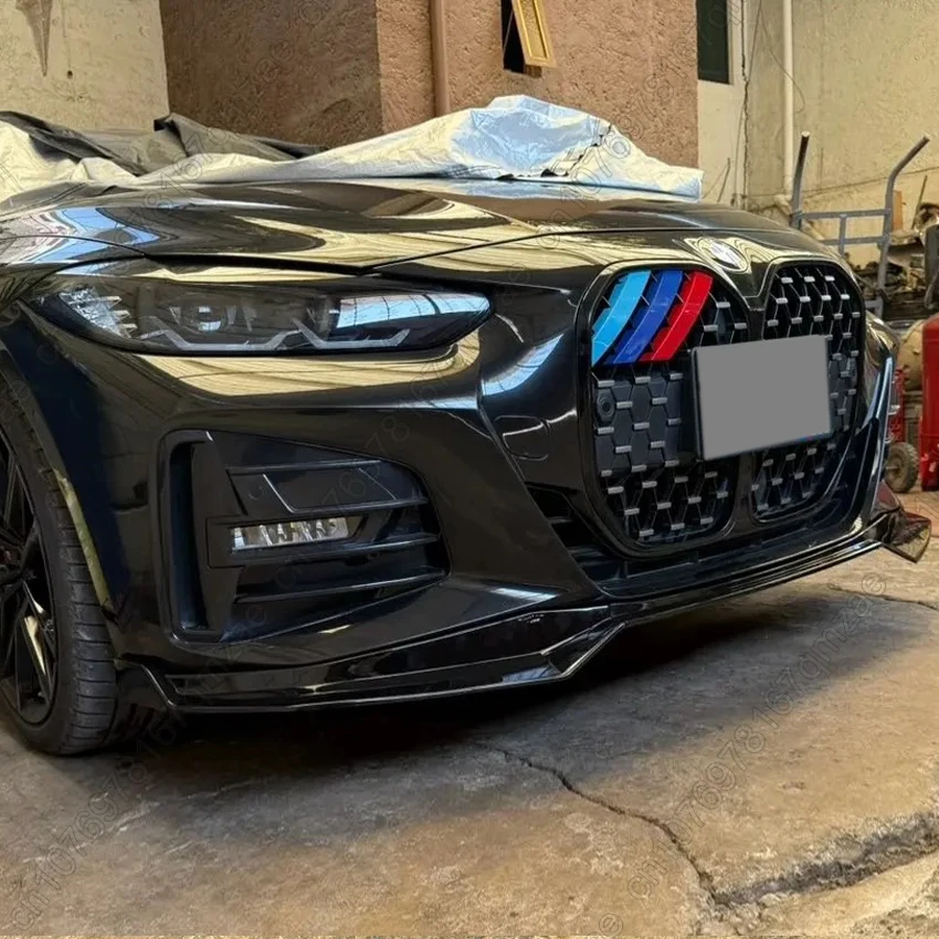 شفة مصد السيارة الأمامية لسيارات BMW 4 Series G22 G23 2 باب M440i M440d 430d 430i 2020-2024 سبويلر Canard الفاصل الناشر مجموعات الجسم
