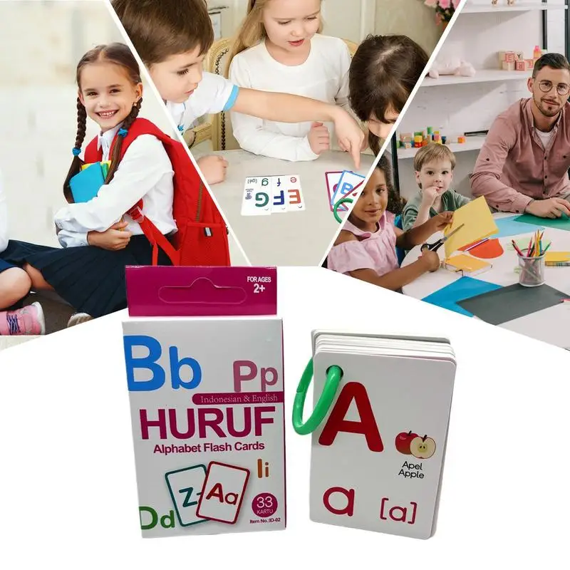 아기용 동물 플래시 카드, 33 그림 카드 단어 학습, 교육용 퍼즐 게임, 절묘한 매칭 카드 게임