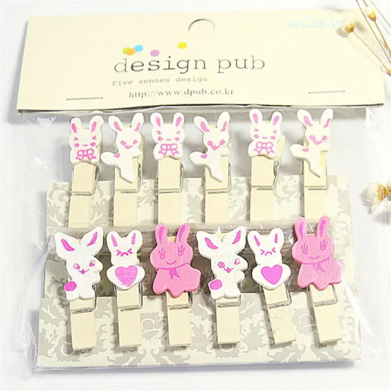 แน่นกระต่ายตกแต่งแขวนผู้ถือรูปถ่ายอีสเตอร์สิ่งแวดล้อมสีภาพคลิปตกแต่งบ้านการออกแบบช่องเสียบการ์ด