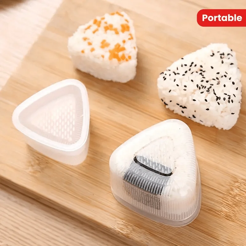 3pc Sushi Mold, Triangle Sushi Maker Mold, Creative Onigiri Mould, Food Grade Rice Ball Mould, Portable Outdoor Sushi Bento Box