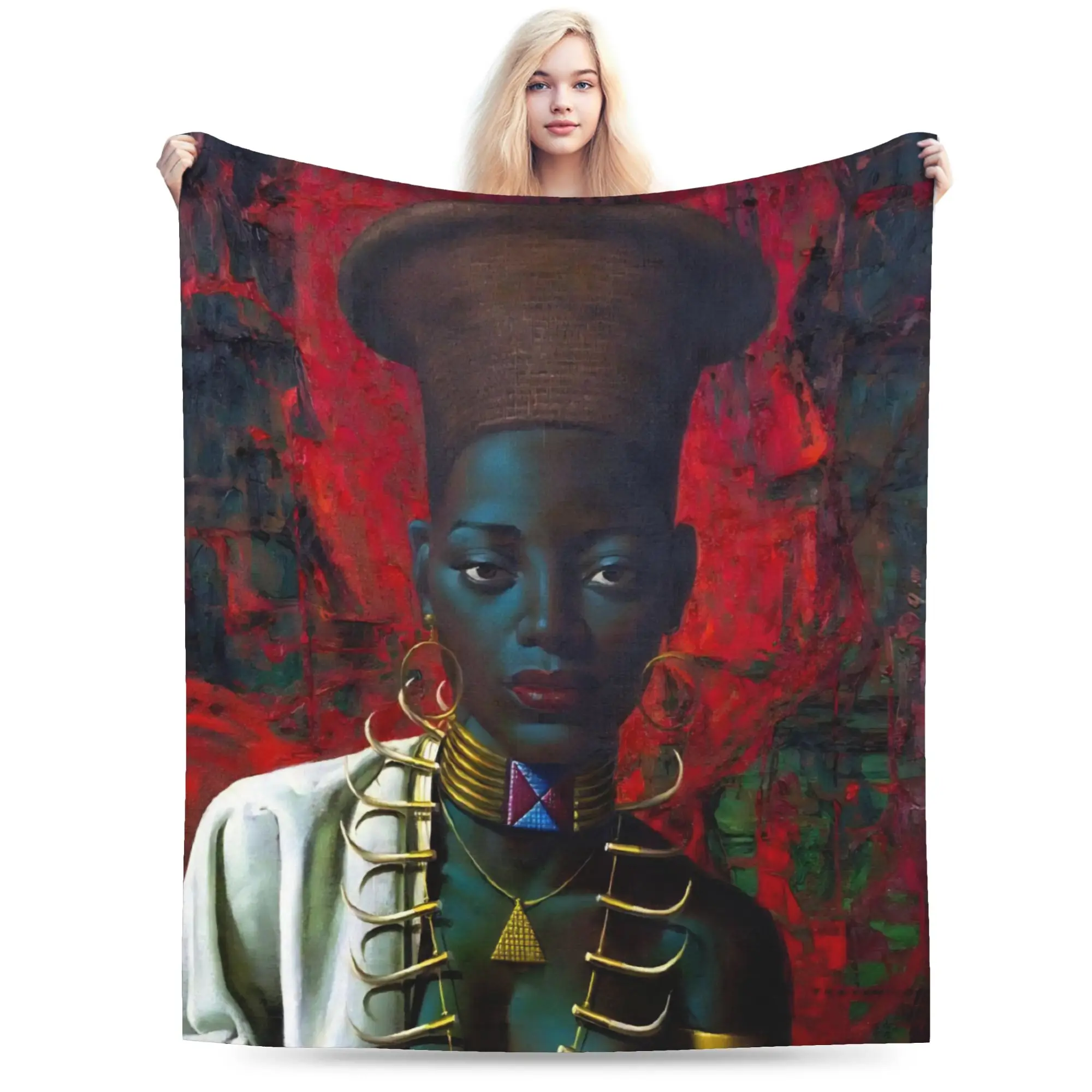 Miss Wong Vladimir Tretchikoff  Blanket Fleece  Relax Super Soft Throw Blankets for Home Rug Piece