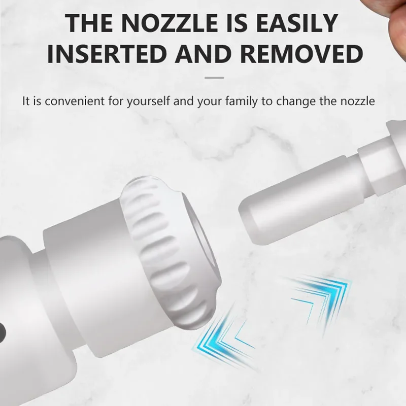 جديد صنبور عن طريق الفم الري جهاز تنظيف الأسنان بالماء غير الكهربائية اللاسلكي منظف الأسنان المياه النفاثة للأسنان ضغط المياه قابل للتعديل