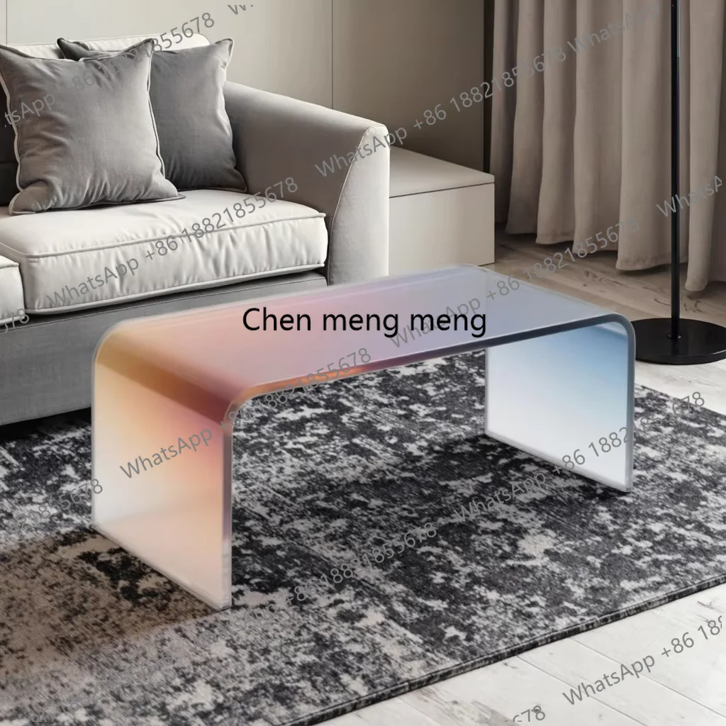 

Acrylic coffee table, living room, home sofa, side table, gradient color model room, small apartment table