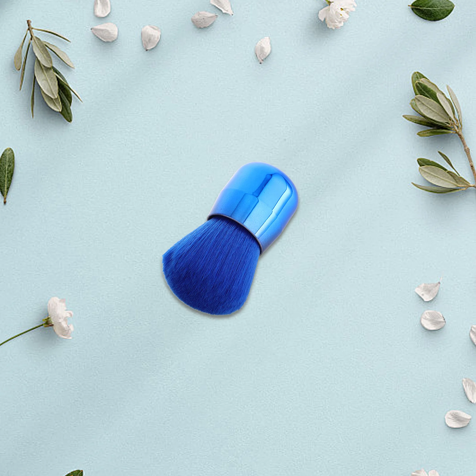 2 قطعة فرشاة أحمر الخدود فرش مكياج مساحة كبيرة من الألياف الاصطناعية الناعمة المحمولة لبودرة الوجه السائبة حجم السفر فرشاة البودرة #3