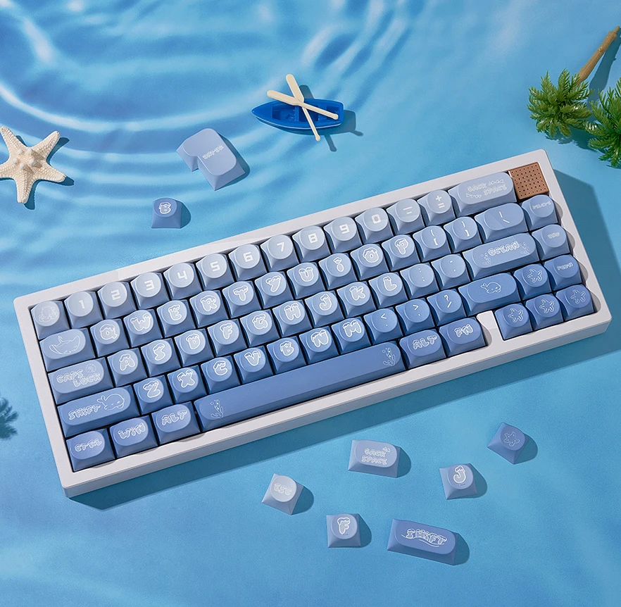 Cute Kawaii Keycap Set 170 Keys PBT Dye-sublimation Keycaps DDA Keycap Profile Custom Keycap For Girl Gaming Mechanical Keyboard