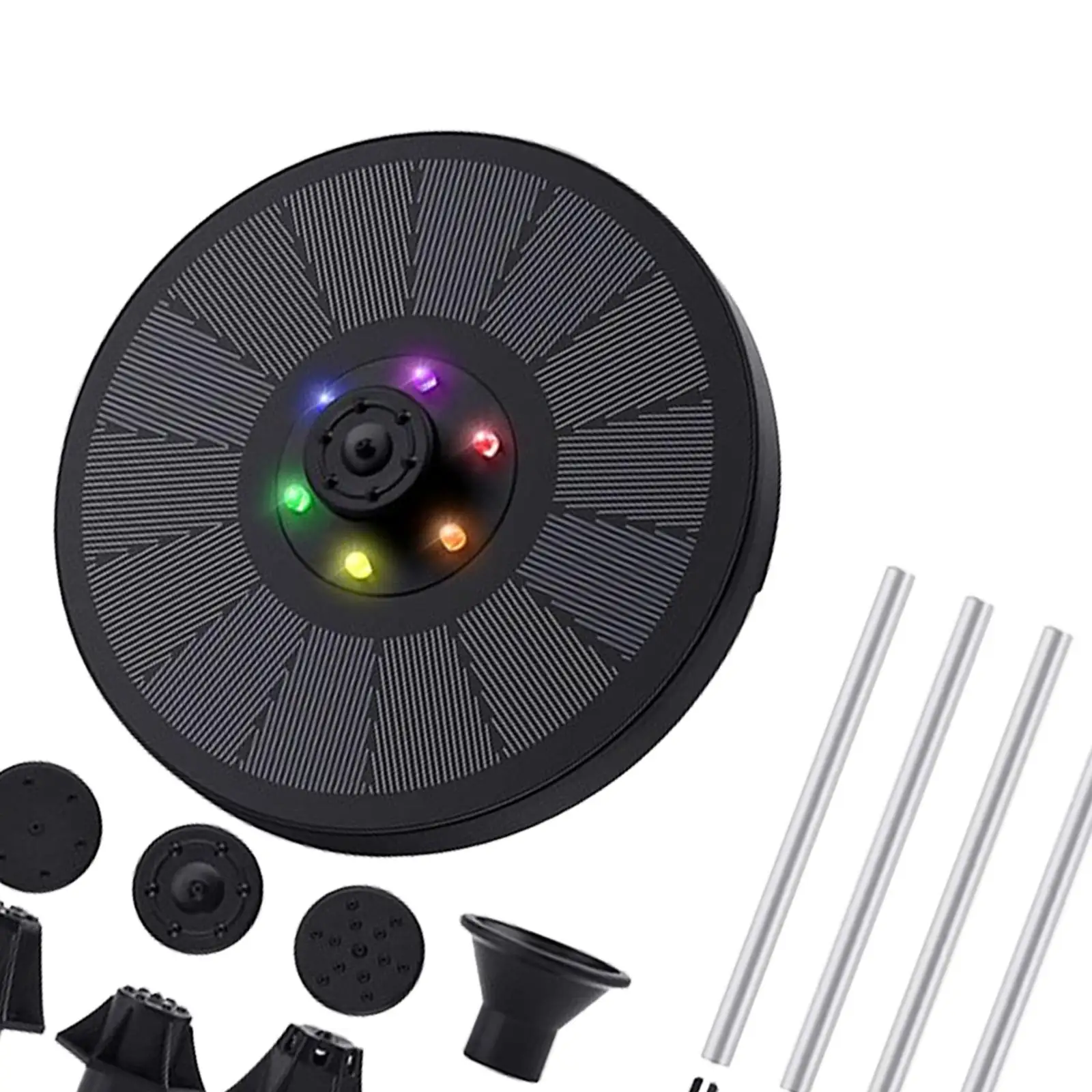 Solar Water Pump Water Feature Landscaping with 7 Different Nozzle Easy to