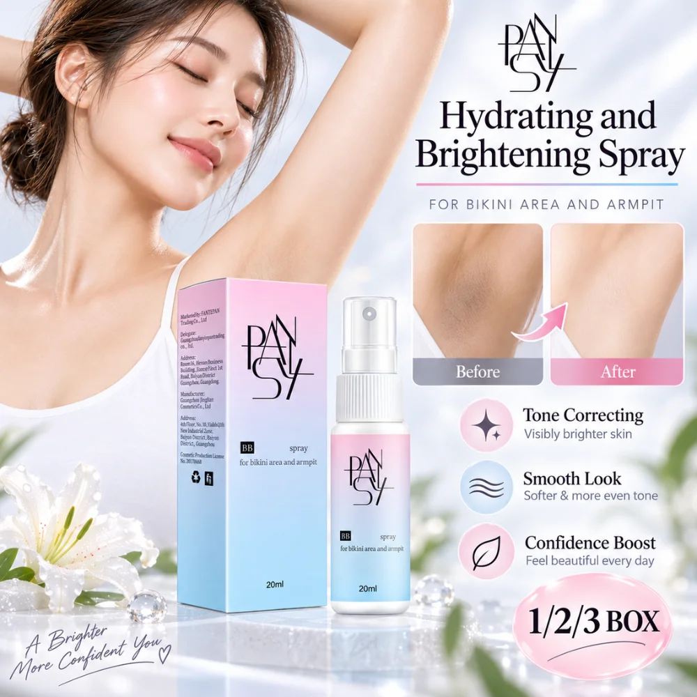 20ml Body Brightening Spray Botanical Formula Quick Dry Non Sticky Concealing Mist for Uneven Skin Tone Underarms Elbows Knees