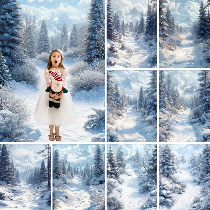 

LS Рождественская елка фоны дети взрослые фотографии ребенок ребенок декор для фотосессии снежный лес зимняя страна чудес фоны