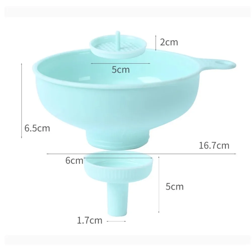 3 In 1 Plastic Funnel Detachable Multi-functional Wide Mouth Kitchen Funnel Kitchen Tools PP Funnels for Filling Bottles