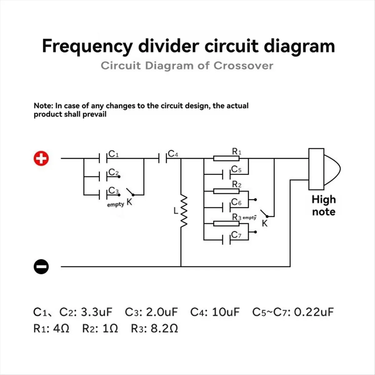 828 Single Ways HiFi Speaker Frequency Divider Hi-Fi Pure Tweeter Audio Crossover Filter Distributor DIY Speaker Filter