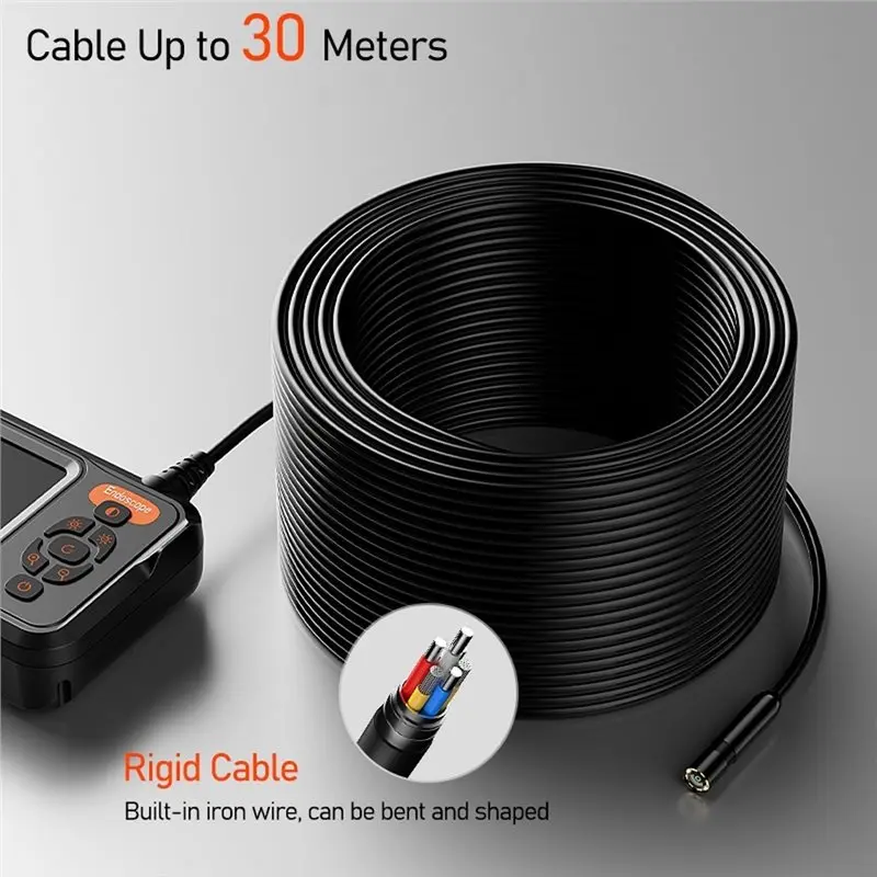 B50B-Endoscope Camera Car Inspection Borescope 8MM Probe With Leds Waterproof Plumbing Camera B