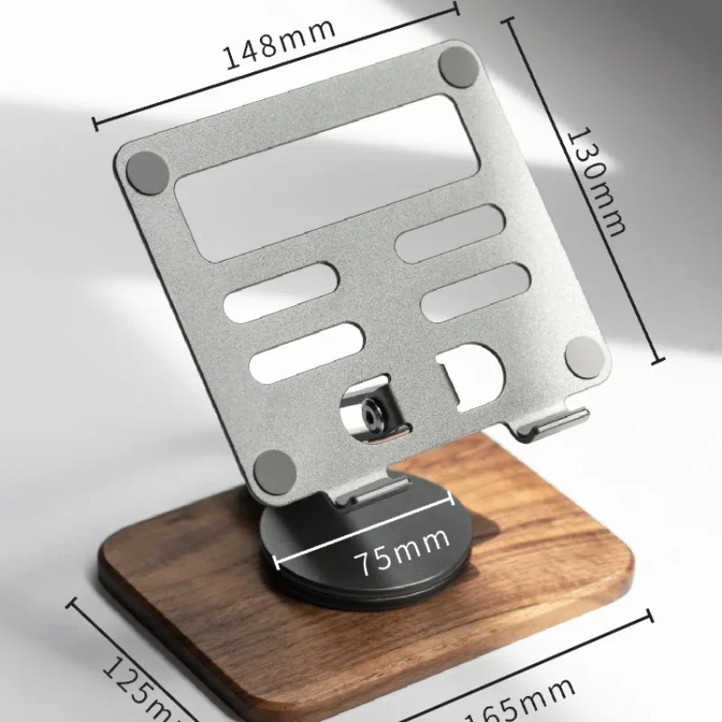 

1 Tablet PC special bracket desktop 2024 new solid wood high-end, aluminum alloy heat dissipation notebook mobile phone