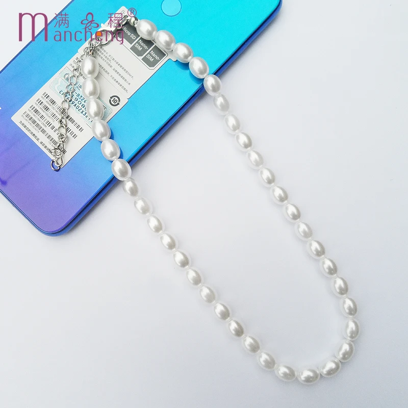 tiki tentacles по 1 грн все Simple White Oval Imitation Pearl Beads Chain Stand Choker Necklaces Women Girl For Birthday Gift