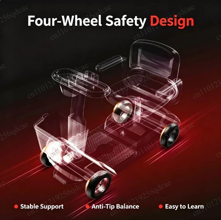 For Elderly Foldable Electric 4 Wheel Mobility Scooter Household Light Folding Smart Car Shopping Designed for The Elderly