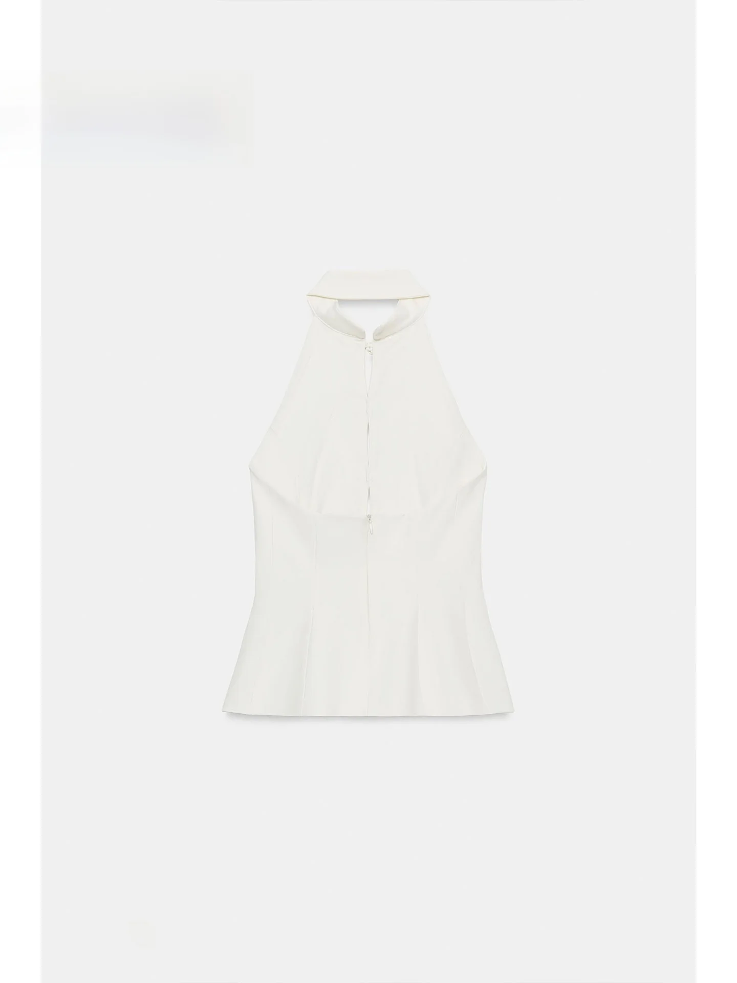 Elegant New Chinese Style Sleeveless Neck Hanging Waist Cinching Women's Top Button Design Summer 2026 Fashion Shirt 4