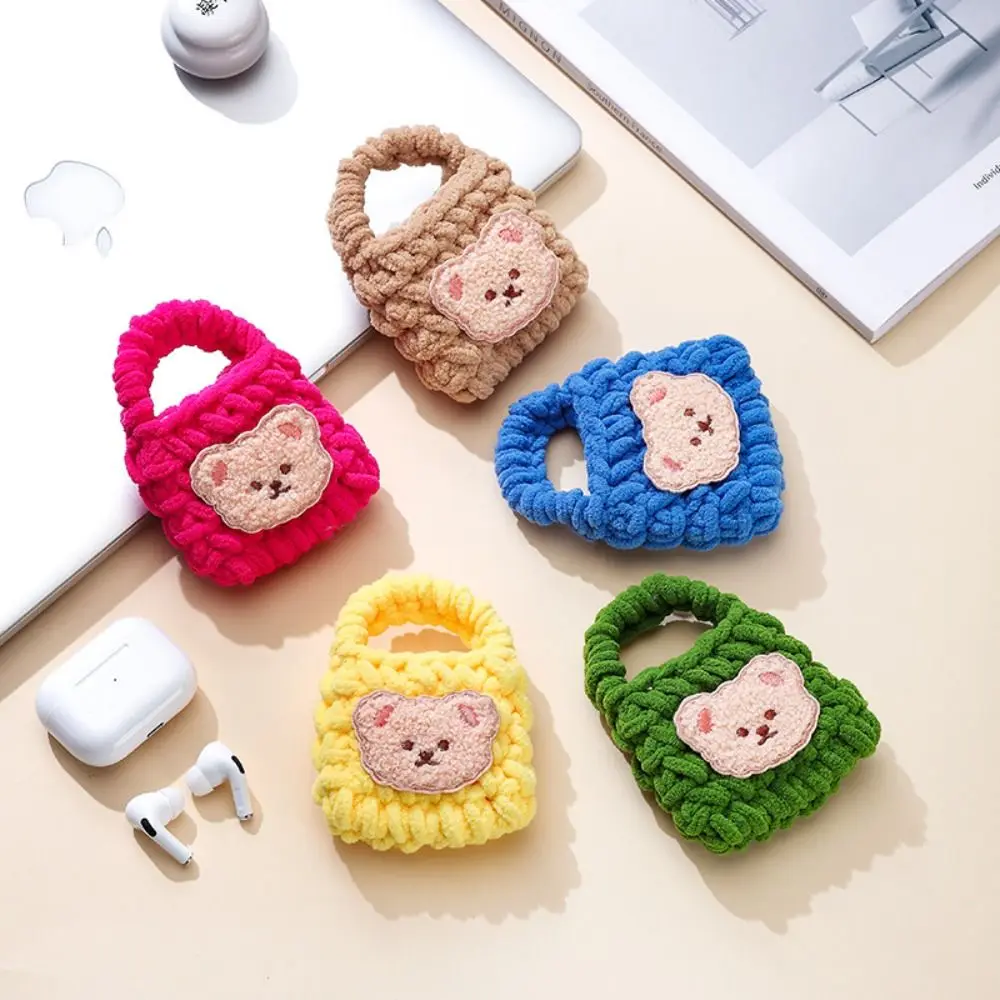 

Plush Earphone Bear Bag Shell Bluetooth Headset Soft Earphone Case Fluffy Cute for AirPods 1 2 Pro/Airpods 3 Pro2