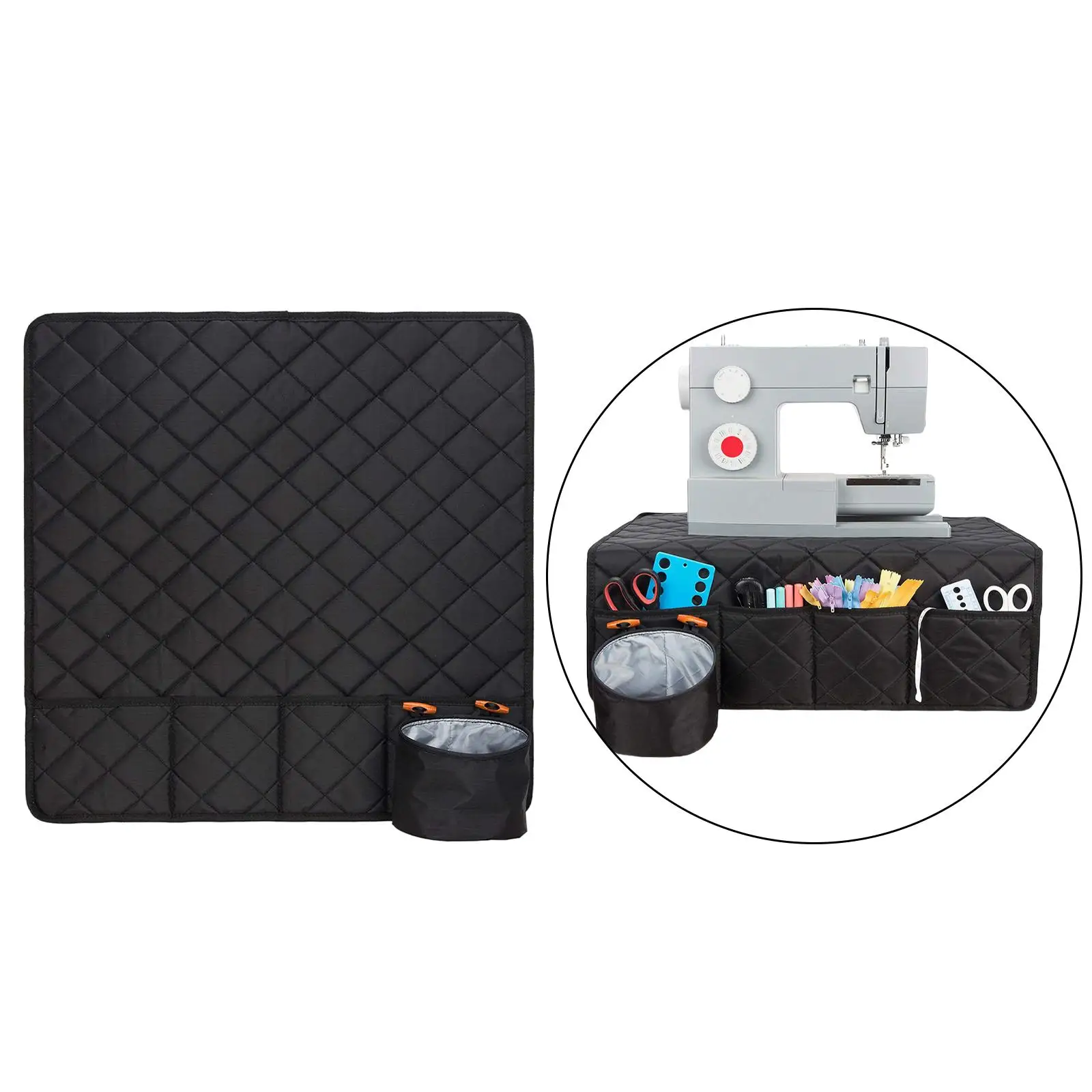 Sewing Machine Pad with Storage Pockets Sewing Accessories Pad Organizer