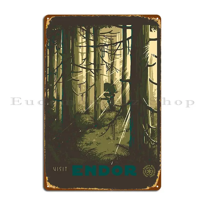 Visit Endor Metal Signs Design Design Funny Pub Classic Tin Sign Poster