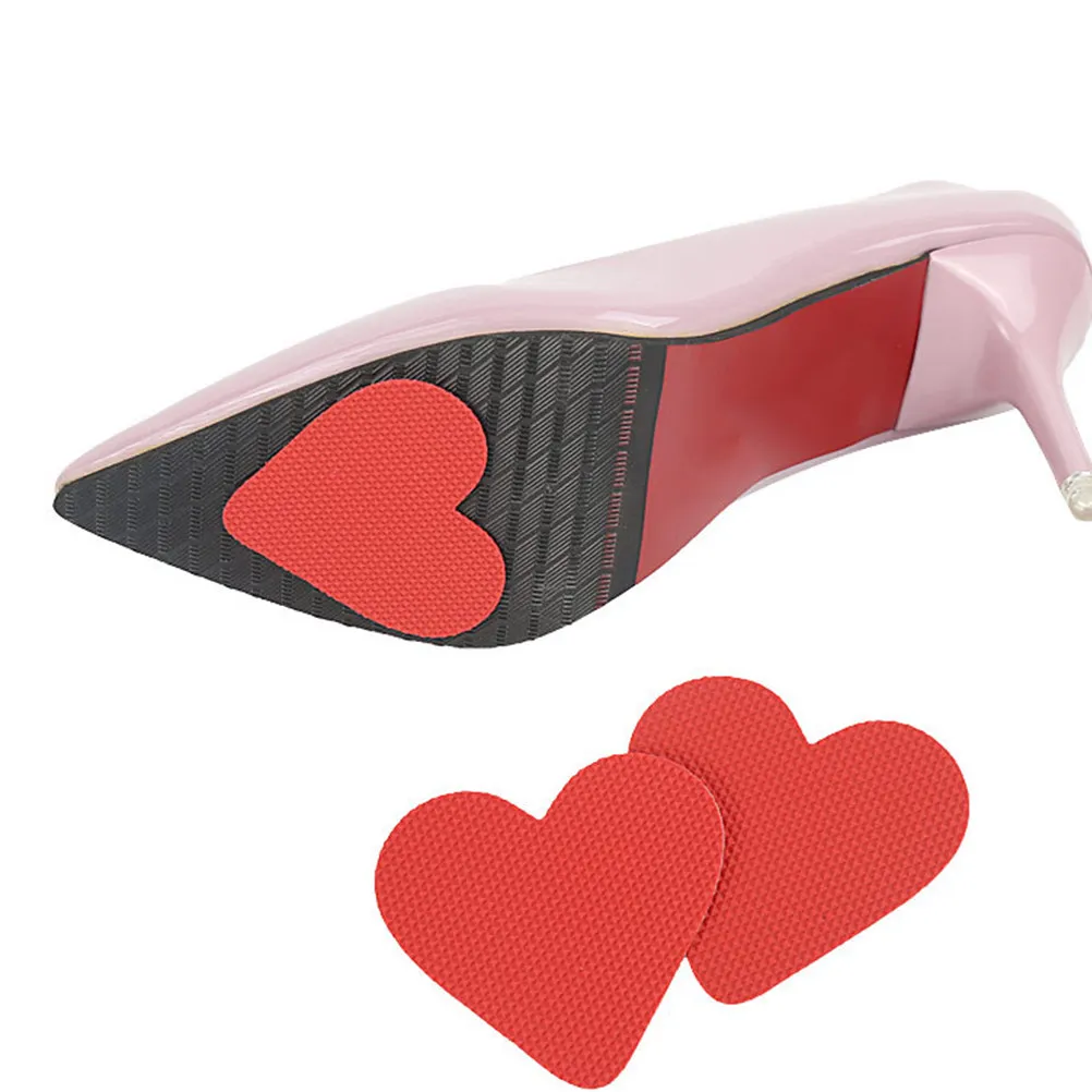 

10Pairs Anti-Slip Sole Protector Love Shape Non-Slip Shoe Grips for High Heels Sandals Boots Men Women Red Sole Protector