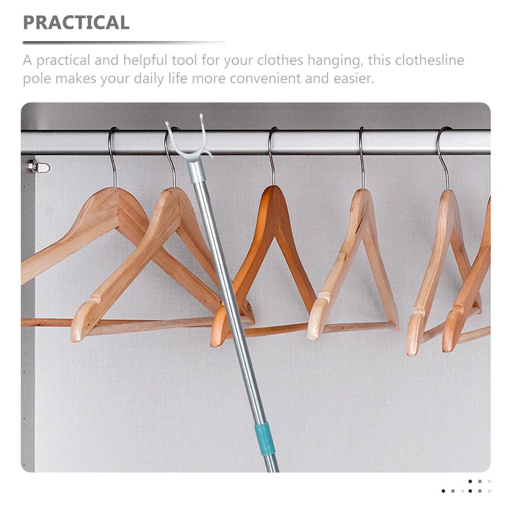 Clothes Rail Curtain Holders for Drapes Extended Closet Pole Hanging Reach Rod Stainless Steel Drying Supply