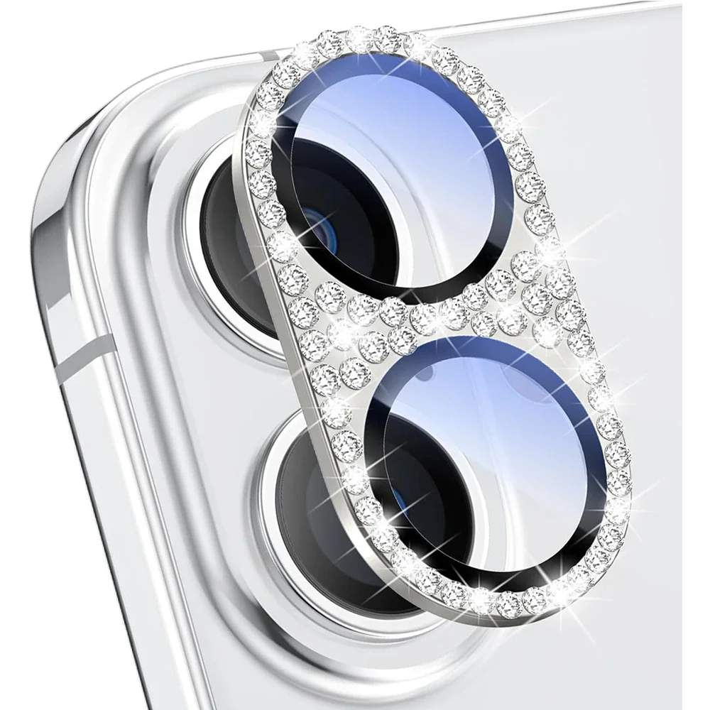 

Glitter Diamond Camera Lens Protector Cover For IPhone 16 Pro Max 15 Plus 14 13 Mini 12 11 16Pro 16Plus Protection Accessories