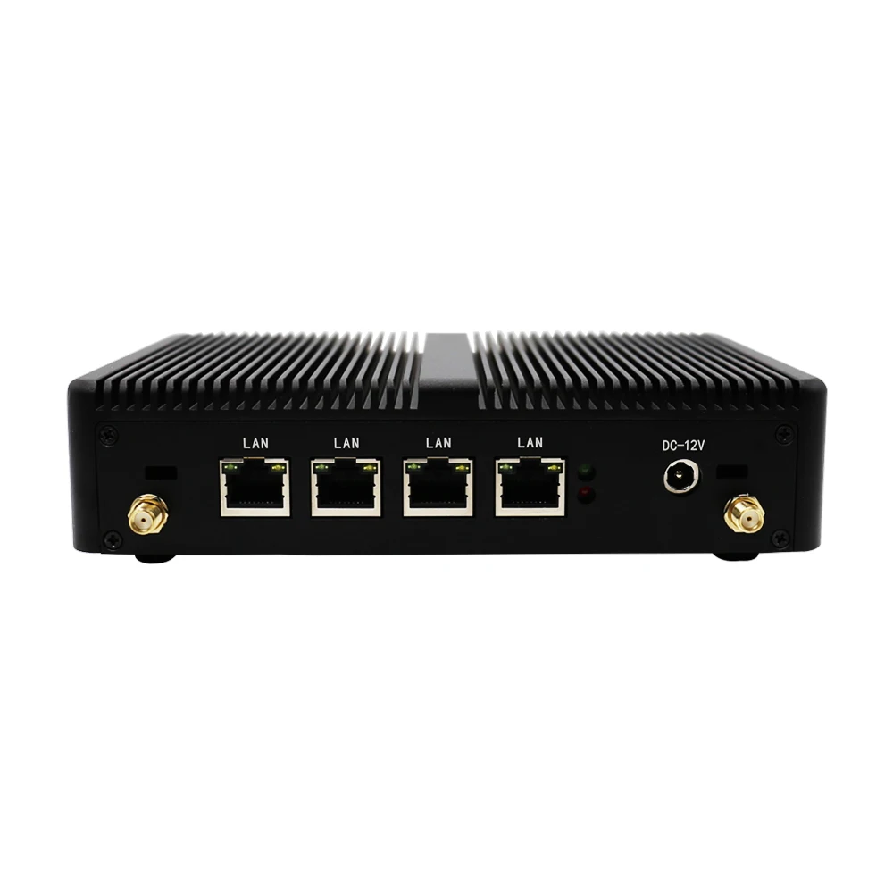 New Industrial PfSense Router SSD Mini PC Celeron J1900 Fanless 2.5G 4LAN Firewall Network Card Mini Server