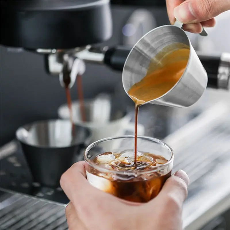 

RANA 100 мл мерная чашка для кофе из нержавеющей стали, чашка для молока, шикарные кухонные аксессуары для кафе