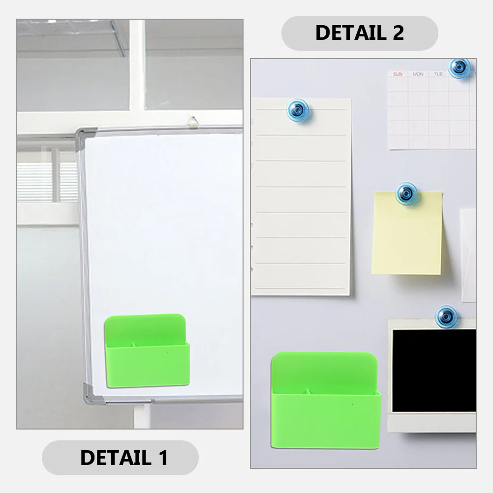 

2pcs Magnetic Marker Organizer Box Whiteboard Pen Holder Storage Case For Office Desk Pencil Container Magnet Back Wall