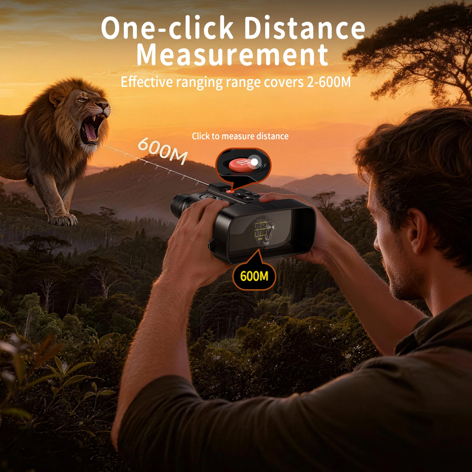 Outdoor Adventure Videos - Digital Rangefinder Night Vision Binocular 10x