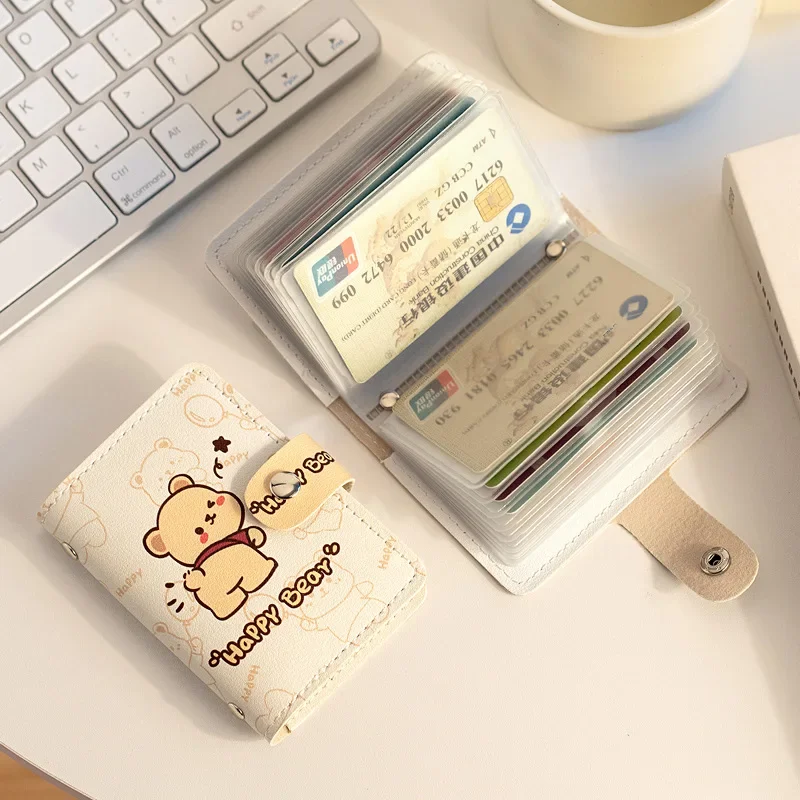 Paq Dog o dużej pojemności z wieloma gniazdami Mini śliczne zintegrowane etui na karty klip certyfikat identyfikacyjny etui na prawo jazdy dla kobiet